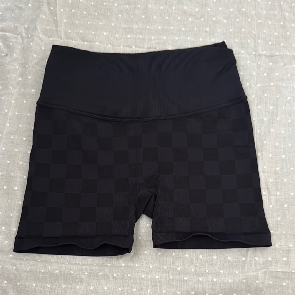 Target Black Bike Shorts with Textured Design